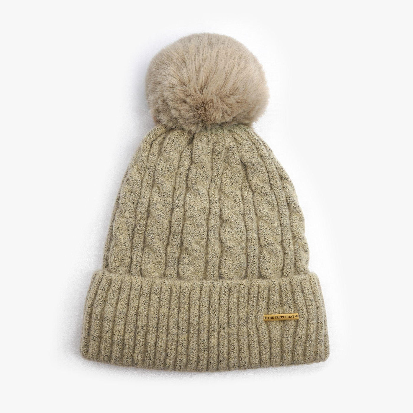 Zoe Fleece Lined Beanie - Latte - The Pretty Hat