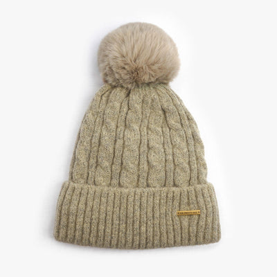 Zoe Fleece Lined Beanie - Latte - The Pretty Hat