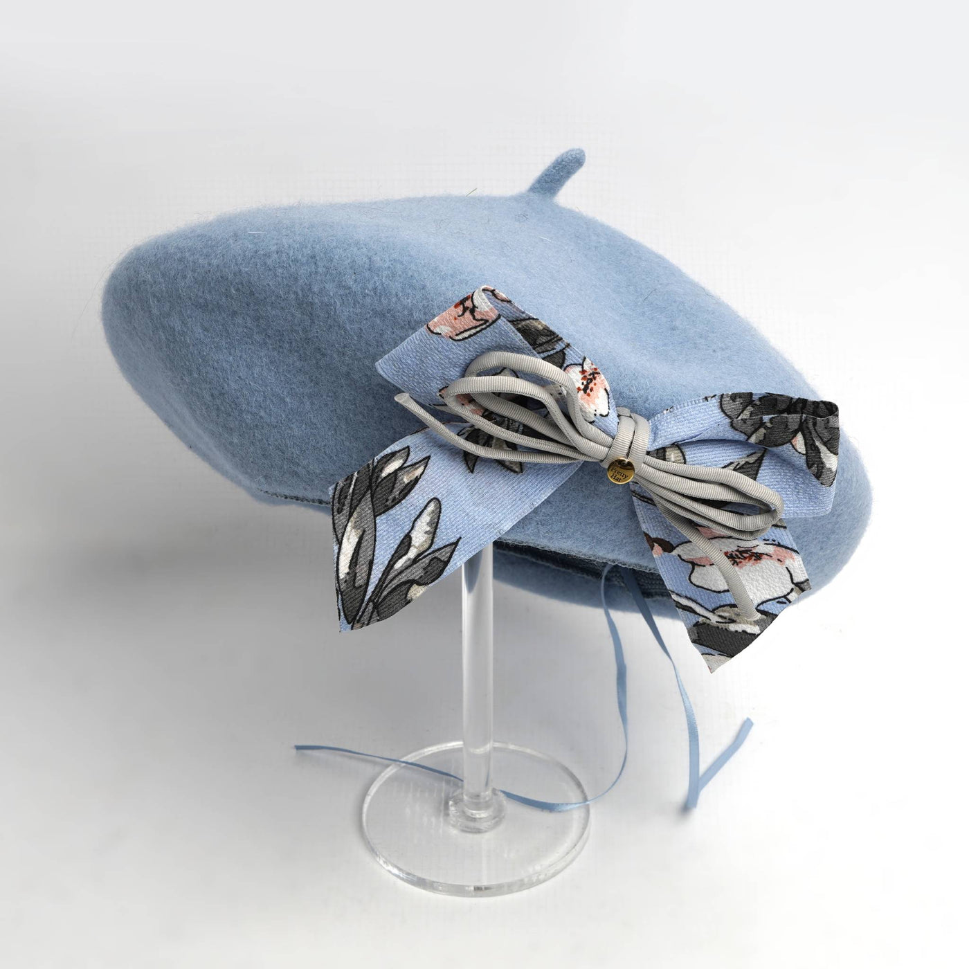 Polly Bow Back Beret - Periwinkle Blue - The Pretty Hat