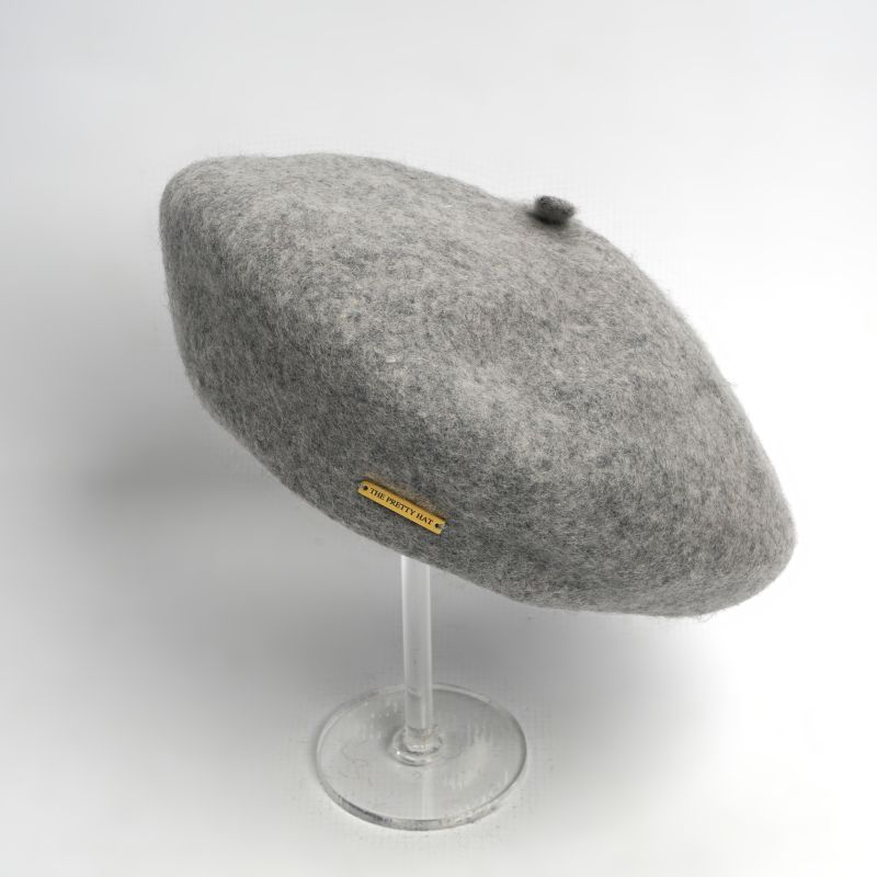 Regina Adjustable Wool Beret - Fog Grey - The Pretty Hat