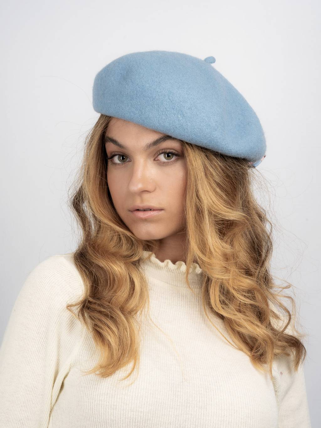 Polly Bow Back Beret - Periwinkle Blue - The Pretty Hat