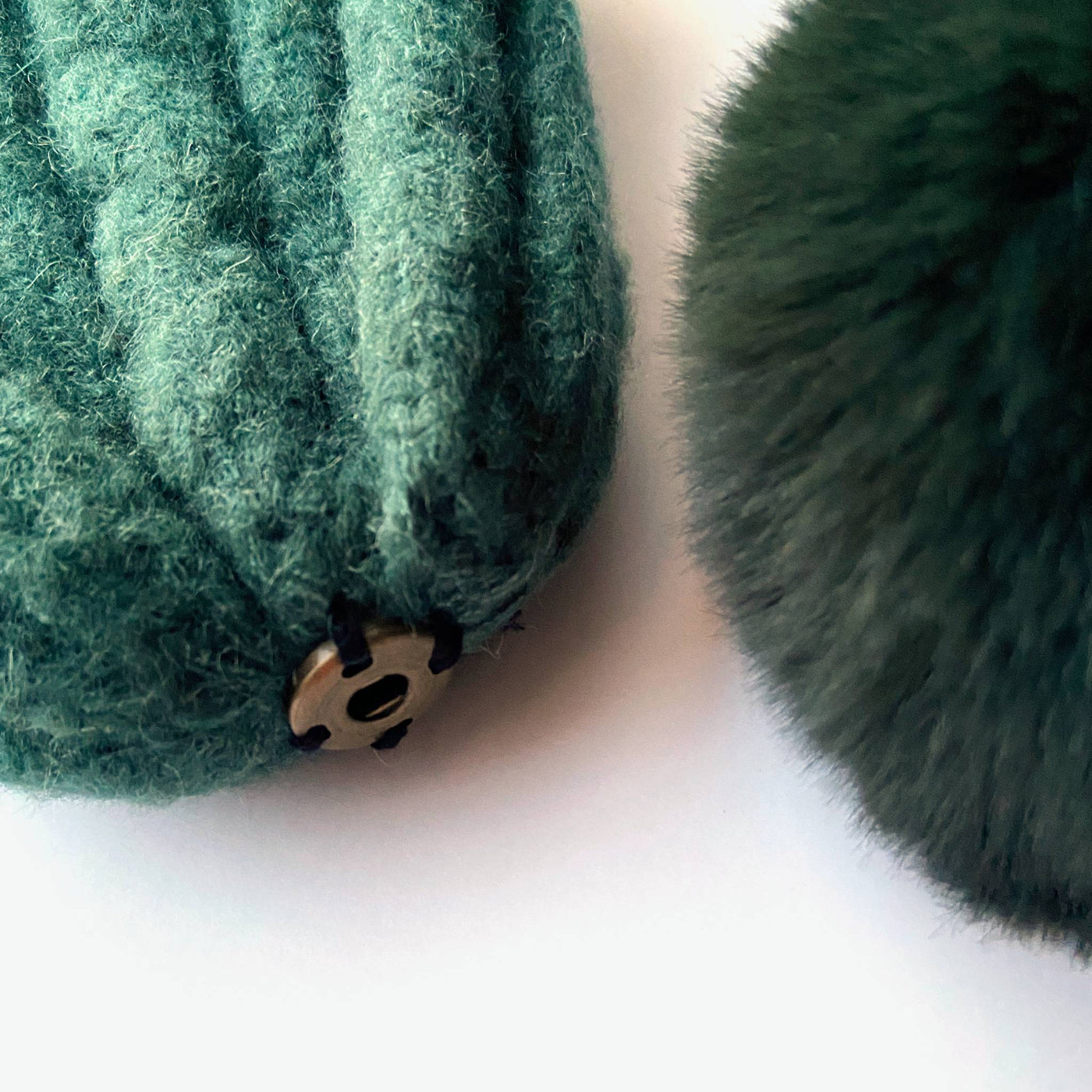 Laura Satin Lined Beanie With Detachable Pom - Emerald Green - The Pretty Hat
