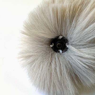 Faux Fur Pom Pom - Cream