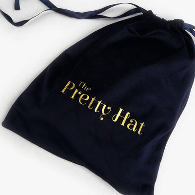 Phoebe Bow Back Beret - Navy - The Pretty Hat