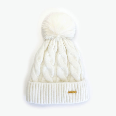 Kate Fleece Lined Beanie - Snow White - The Pretty Hat