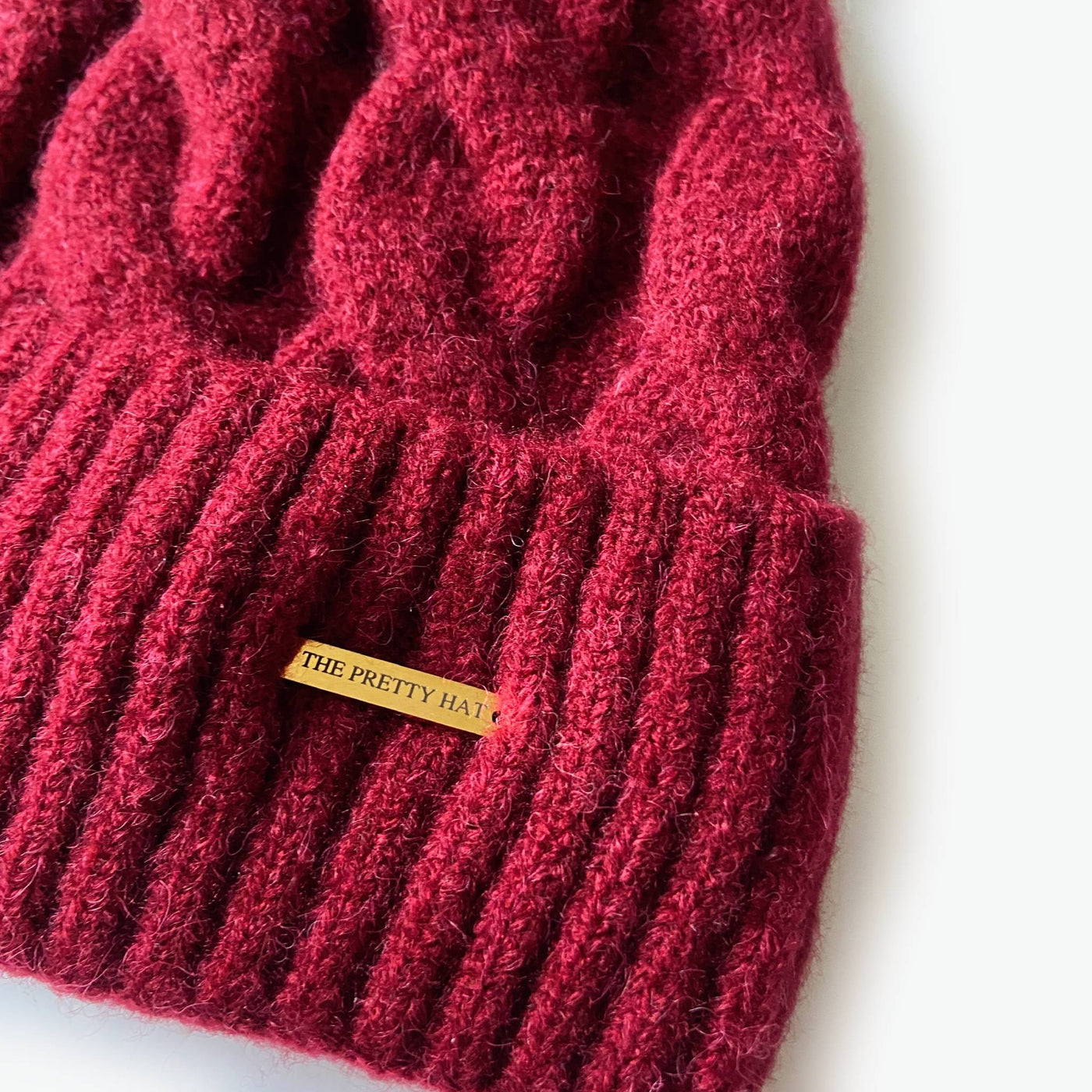 Kate Fleece Lined Beanie - Cranberry Red - The Pretty Hat