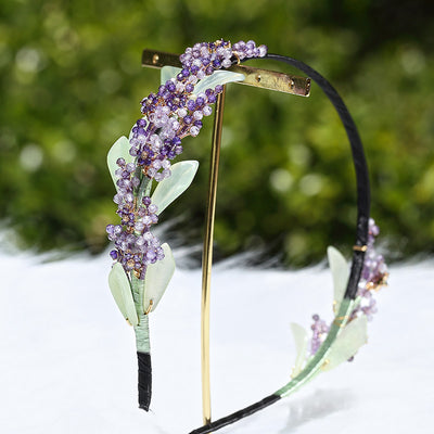 Lavender and Jade Dainty Crystal Headband - The Pretty Hat