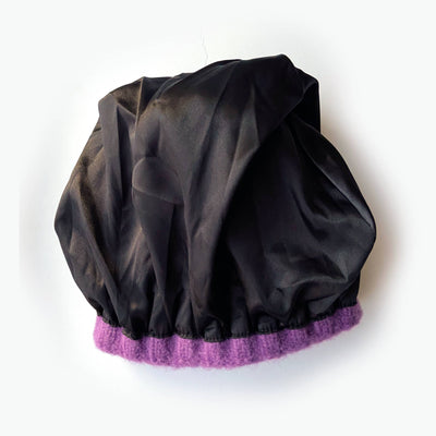 Laura Satin Lined Beanie With Detachable Pom - Amethyst Purple - The Pretty Hat