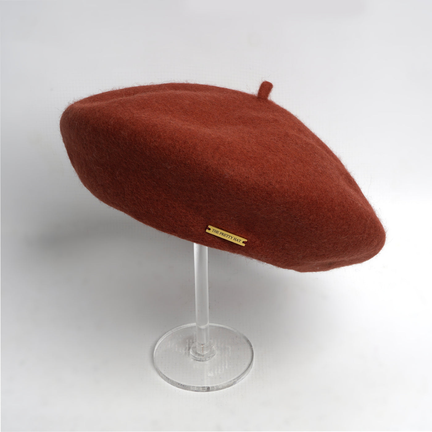 Regina Adjustable Wool Beret - Rust - The Pretty Hat