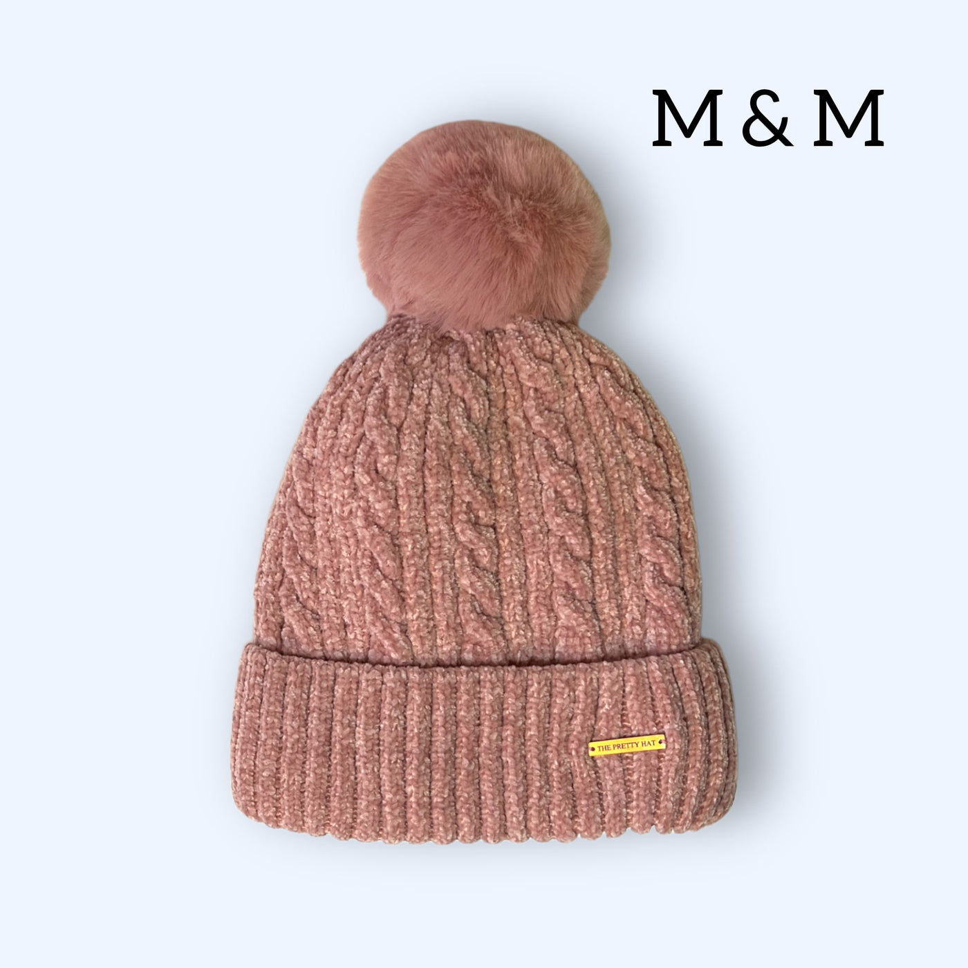 Chenille Fleece Lined Beanie - Simply Pink