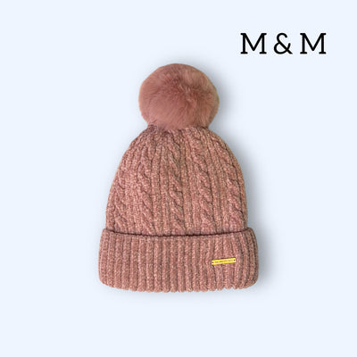 Chenille Fleece Lined Beanie - Simply Pink (Age 2-5)