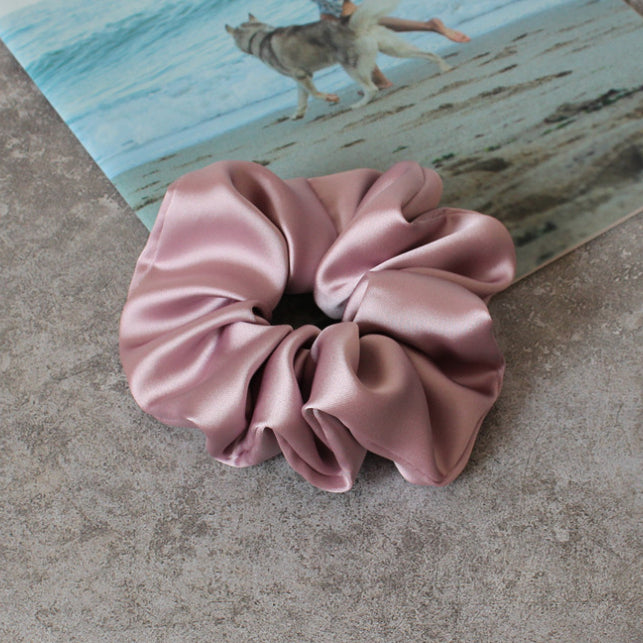 Oversized Satin Scrunchie - Mauve